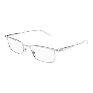 NEW MONTBLANC EYEGLASSES SILVER MEN EYEWEAR MONTBLANC MB0219O 001